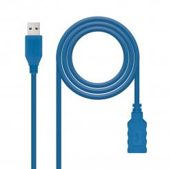NANOCABLE 10.01.0901-BL cable USB 1 m USB 3.2 Gen 1 (3.1 Gen 1) USB A Azul