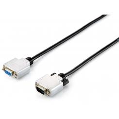 Equip 118855 cable VGA 15 m VGA (D-Sub) Negro, Plata