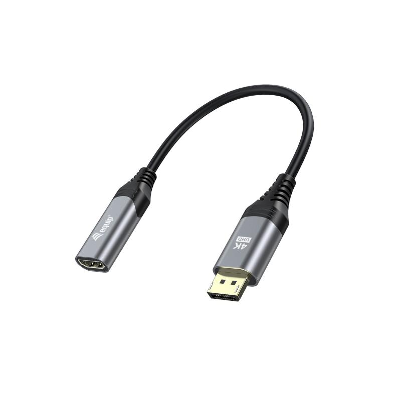 133445-adaptador-de-cable-de-video-015-m-displayport-hdmi-negro-gris
