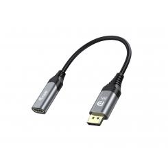 Equip 133446 adaptador de cable de vídeo 0,15 m DisplayPort HDMI Negro, Gris