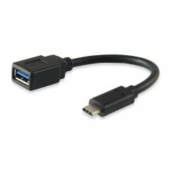 EQUIP 133455 cable USB 0,15 m USB 3.2 Gen 1 (3.1 Gen 1) USB C USB A Negro