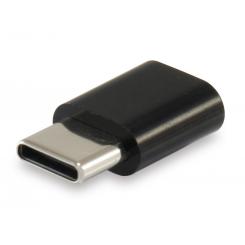 EQUIP 133472 cambiador de género para cable USB C Micro USB B Negro