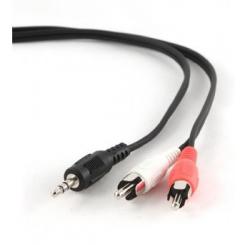GEMBIRD 1.5m, 3.5mm/2xRCA, M/M cable de audio 1,5 m 3,5mm Negro, Rojo, Blanco