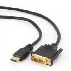 GEMBIRD 1.8m, HDMI/DVI, M/M 1,8 m DVI-D Negro