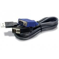 Trendnet 1.8m USB/VGA cable para video, teclado y ratón (kvm) Negro 1,8 m