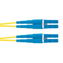 Panduit 1m OS2 LC Duplex cable de fibra optica Azul, Amarillo