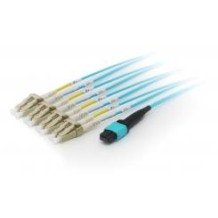Equip 25556307 cable de fibra optica 3 m MTP 4x LC OM4 Cian