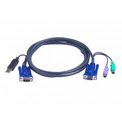 ATEN 2L5503UP cable para video, teclado y ratón (kvm) Negro 3 m