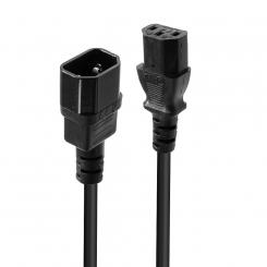 Lindy 30321 cable de transmisión Negro 1 m C14 acoplador C13 acoplador