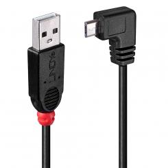 Lindy 31977 cable USB 2 m USB 2.0 USB A Micro-USB B Negro