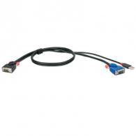 Lindy 33772 cable VGA 3 m VGA (D-Sub) Negro