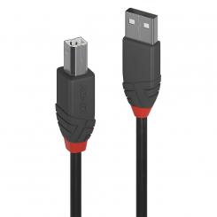 Lindy 36672 cable USB 1 m USB 2.0 USB A USB B Negro