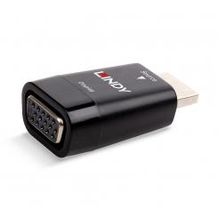 Lindy 38194 adaptador de cable de vídeo HDMI tipo A (Estándar) VGA Negro