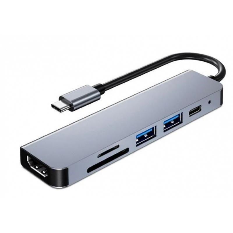 3go-hub3ucrh4k-hub-de-interfaz-usb-32-gen-1-31-gen-1-type-c-5000-mbit-s-gris