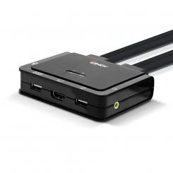 Lindy 42345 interruptor KVM Montaje en rack Negro