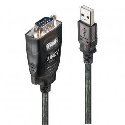 Lindy 42686 cable de serie Negro 1,1 m USB tipo A DB-9
