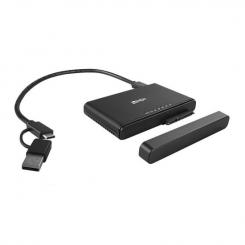 Lindy 43359 base de conexión para disco duro USB 3.2 Gen 2 (3.1 Gen 2) Type-C Negro