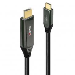 Lindy 43369 adaptador de cable de vídeo 3 m USB Tipo C HDMI tipo A (Estándar) Negro