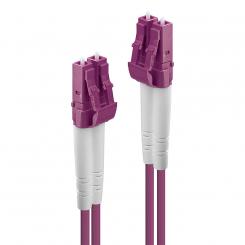 Lindy 46343 cable de fibra optica 5 m LC OM4 Rosa