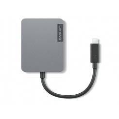 Lenovo 4X91A30366 base para portátil y replicador de puertos Alámbrico USB 2.0 Type-C Gris