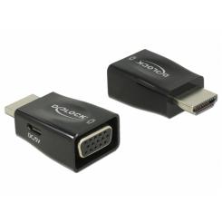 DeLOCK 65902 cambiador de género para cable HDMI A VGA Negro