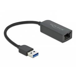 DeLOCK 66646 cambiador de género para cable USB 3.2 Gen 1 RJ45 Negro