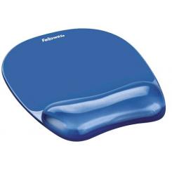 FELLOWES Alfombrilla y reposamuñecas gel Crystal Azul