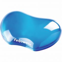 FELLOWES Mini reposamuñecas flexible gel Crystal Azul