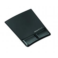 FELLOWES Alfombrilla con reposamuñecas de gel canal-V Negro