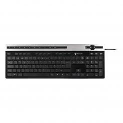 A 2930 teclado USB QWERTY Negro, Plata