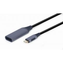 Gembird A-USB3C-DPF-01 adaptador de cable de vídeo 0,15 m USB Tipo C DisplayPort Negro, Gris