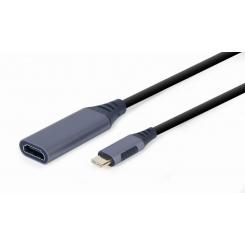 Gembird A-USB3C-HDMI-01 adaptador de cable de vídeo 0,15 m USB Tipo C HDMI tipo A (Estándar) Negro, Gris