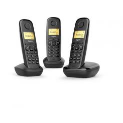 A170 Trio Teléfono DECT/analógico Identificador de llamadas Negro