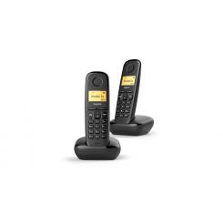 Gigaset A270 Duo Teléfono DECT Negro Identificador de llamadas
