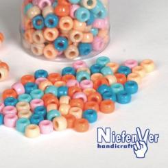 Abalorios Plastico 5 Colores Pastel / 300 Unidades
