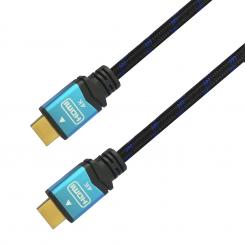 able, HDMI, 2.0, Premium alta velocidad / HEC, 4k@60 Hz, 18 Gbps, A/M-A/M, Negro/Azul, 5.0 m