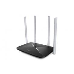 AC12 router inalámbrico Ethernet rápido Doble banda (2,4 GHz / 5 GHz) Negro