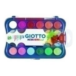 Acuarelas Giotto  30 Mm Estuche 24 + Pincel Nº 3