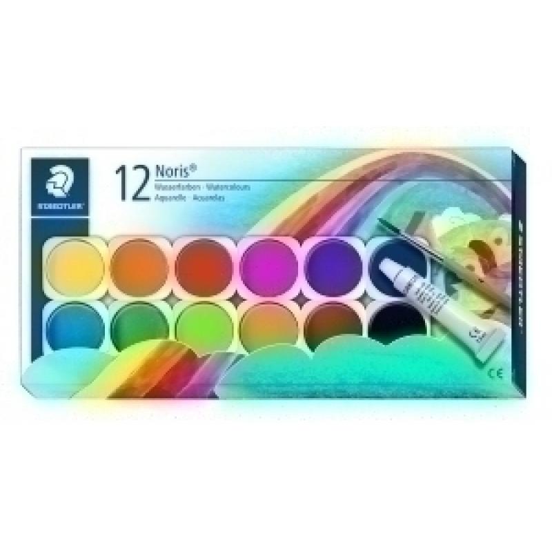 acuarelas-staedtler-888-noris-club-12-pastillas-de-30-mm-tubo-blanco-pincel