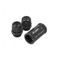 Lanberg AD-RJ45-OS6-IP67 cambiador de género para cable RJ-45 Negro