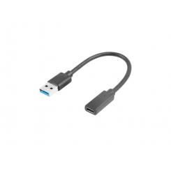Lanberg AD-UC-UA-03 cable USB 0,15 m USB 3.2 Gen 1 (3.1 Gen 1) USB type A USB Tipo C Negro