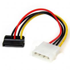 StarTech.com Adaptador Cable 15cm Alimentación SATA Ángulo a la Izquierda 15 Pines a 4 Pines LP4