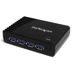 StarTech.com Adaptador Concentrador Hub Ladrón USB 3.0 Super Speed 4 Puertos Salidas PC Mac - Negro