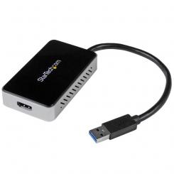 StarTech.com Adaptador de Vídeo Externo USB 3.0 a HDMI con Hub USB 1 Puerto - Tarjeta Gráfica Cable - 1080p