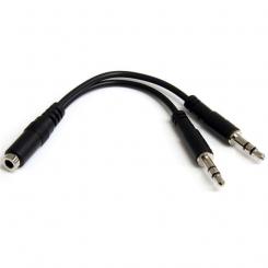 StarTech.com Adaptador Divisor de Auriculares 2x Mini-Jack 3,5mm 3 pines a Mini-Jack 4 pines