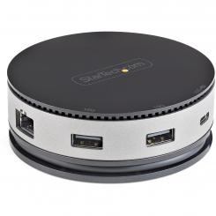 StarTech.com Adaptador Multipuertos USB-C - Docking Station USB 3.1 Gen 2 Tipo C con Vídeo HDMI, DisplayPort de 4K a 60Hz o VGA de 1080p - PD de 75W - Hub Ladrón USB de 3 Puertos - Replicador de Puertos Móvil