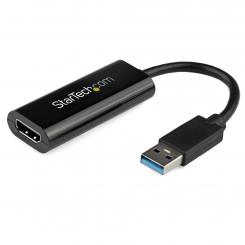 StarTech.com Adaptador USB 3.0 a HDMI - 1080p (1920x1200) - Adaptador Conversor Compacto de USB-A a HDMI para Monitor - Adaptador Gráfico Externo de Vídeo - Negro - para Windows Solamente