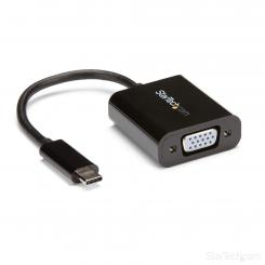 StarTech.com Adaptador USB C a VGA - Negro - 1080p - Convertidor de Vídeo para su MacBook Pro - Dongle de Pantalla USB Tipo C a VGA - La Versión Mejorada es CDP2VGAEC