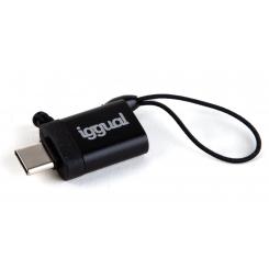 iggual Adaptador USB OTG tipo c a USB-A 3.1 negro