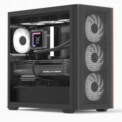 Aerocool D301A Mini Tower Negro, Madera